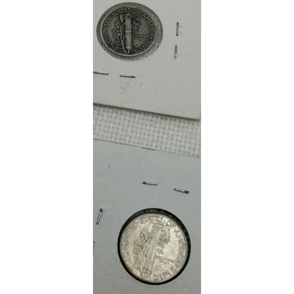 Lot of 5 Mercury‎ Head Silver Dimes 1941 1942 1944-D 1945 US Coin Collection